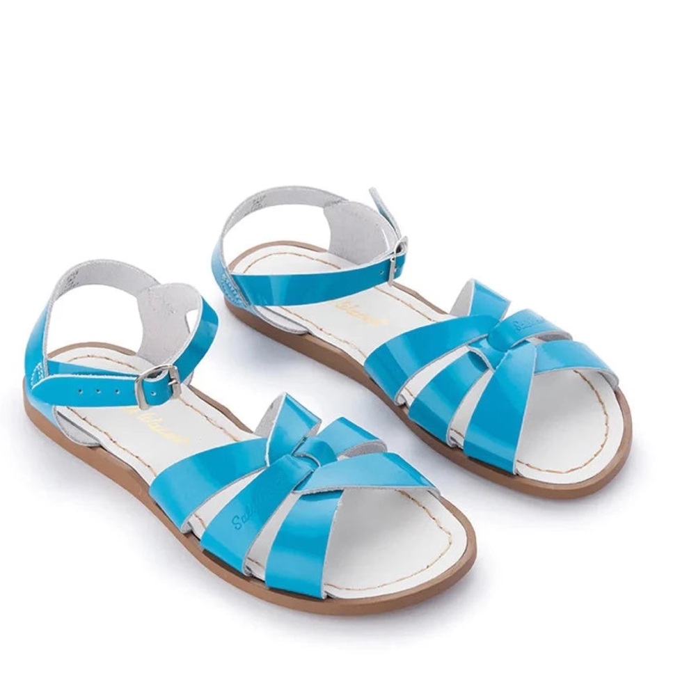 Salt Water Original Turquoise Leather Sandals for Everyday Lifestyle for Women